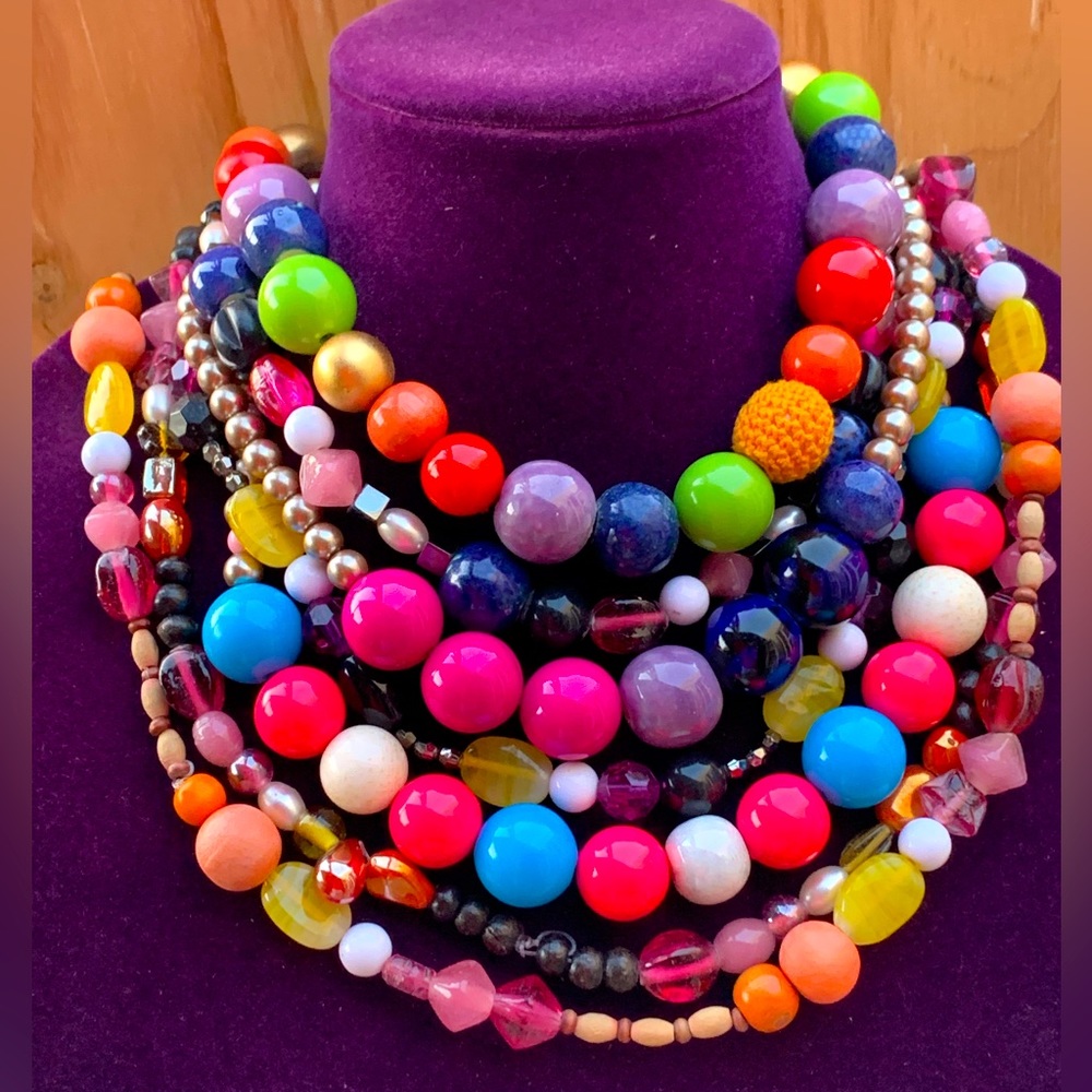 LGBTQ & Pride Rainbow Chunky Necklace from Recycled Materials